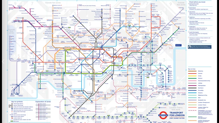 Карта лондонського метрополітену