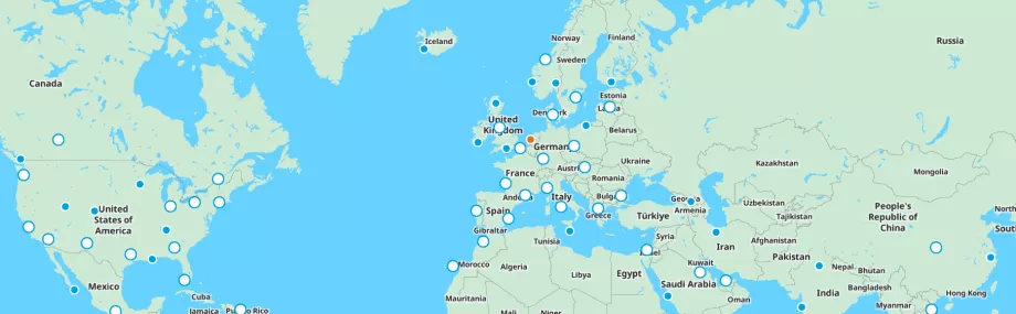 Карта маршрутів KLM